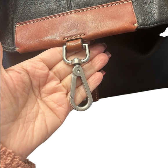 Tumi Leather Black and Brown Women's Hobo Bag - Picture 13 of 14